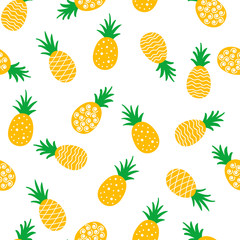 pineapple seamless pattern background. vector illustration.