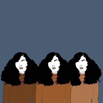 Illustration of three women