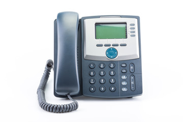 IP Telephone device isolated on white background