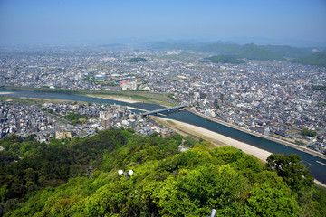 Fototapeta premium Gifu City, Gifu Prefecture Widok z zamku Gifu Tenshu