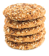 Oatmeal cookies isolated