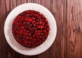 Cherry chocolate upside down cake