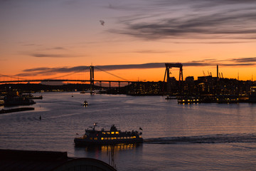 Autum sunset in Gothenburg, Sweden.