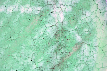 concrete cracked wall green texture