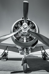propeller van een sportvliegtuig