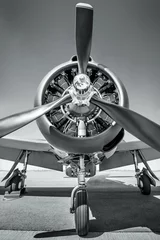 Fotobehang Oud vliegtuig propeller van een sportvliegtuig