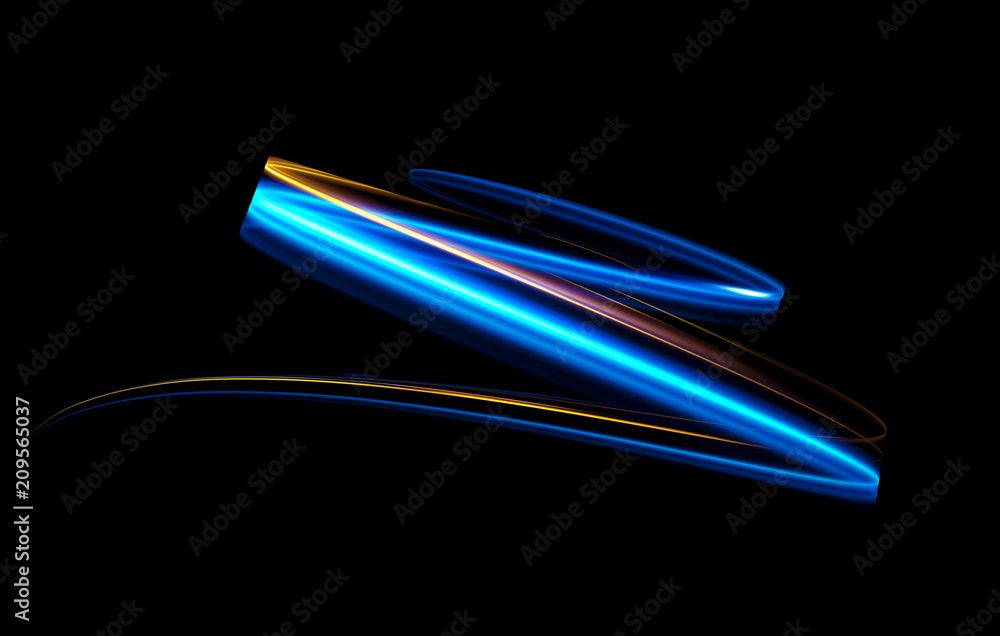 Canvas Prints glow effect. ribbon glint. abstract rotational border lines. power energy. led glare tape. .luminous