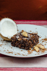 Healthy dessert made with coconut and chestnut
