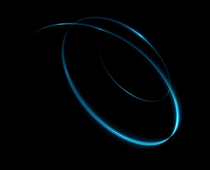 Glow effect. Ribbon glint. Abstract rotational border lines. Power energy. LED glare tape. .Luminous shining neon lights cosmic abstract frame. Magic design round whirl. Swirl trail effect.
