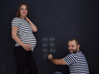 pregnant couple accounts week of pregnancy