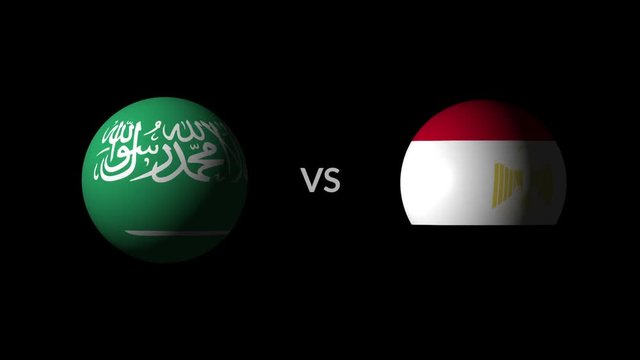 Soccer game Saudi Arabia vs Egypt