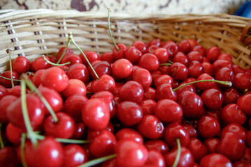 Sweet tasty Red Cherry Background