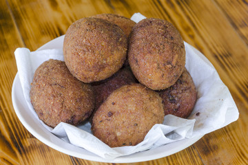 Scottish eggs on a plate