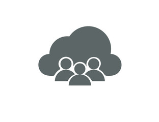 Naklejka na ściany i meble cloud community icon