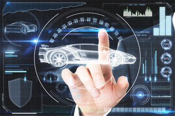 Artificial intelligence, transportation and future concept