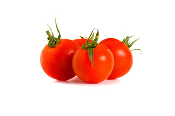 Cherry tomatoes vegetable on a white background isolation