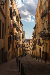 Picturesque Alley In Madrid, Summer evening