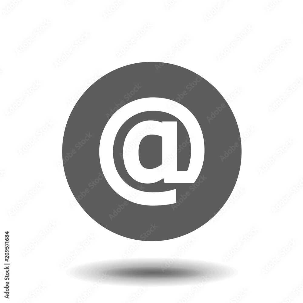 Poster mail icon in trendy flat style isolated on grey background. mail icon page symbol for your web site 