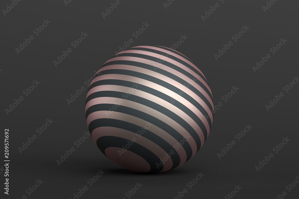 Poster abstract 3d rendering of geometric shape. minimalistic composition. modern background design with sp