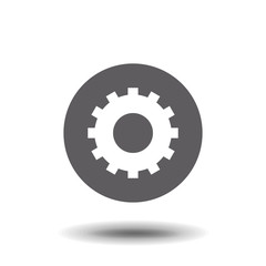 gear Icon vector. Simple flat symbol. Perfect Black pictogram illustration on white background.