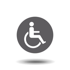 Disabled icon sign, isolated on white background, vector illustration.