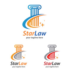 Star Law Logo Template