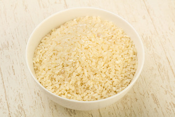 Raw rice heap