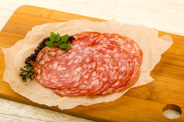 Sliced salami