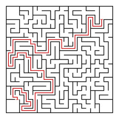 Black square maze(24x24) with help