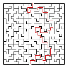 Black square maze(24x24) with help