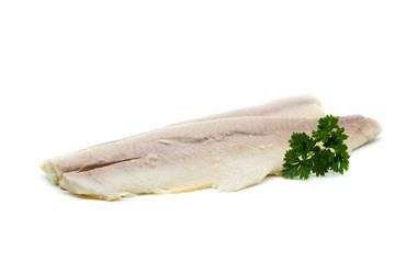 forellenfilet fischfilet filet fisch isoliert freigestellt auf weißen Hintergrund, Freisteller