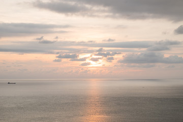 Naklejka na ściany i meble Sunset on the sea.