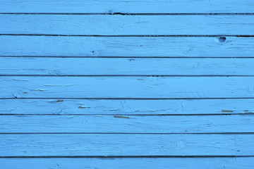 Obraz na płótnie Canvas Old blue wood plank surface texture, wooden board background with copy space.