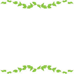 Vector frame of leaves and twigs for decorating events