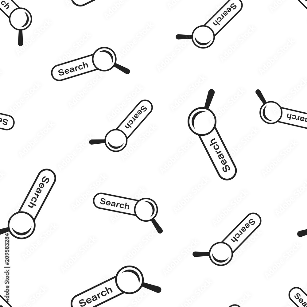 Poster search bar vector ui icon seamless pattern background. business concept vector illustration. search 