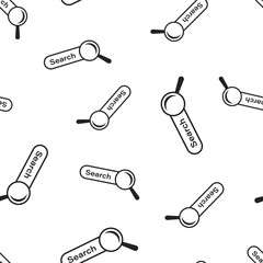 Search bar vector ui icon seamless pattern background. Business concept vector illustration. Search website symbol pattern.
