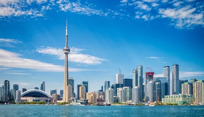 Printed roller blinds Canada Skyline of Toronto in Canada