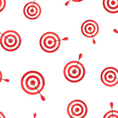 Target aim icon seamless pattern background. Business concept vector illustration. Dartboard sport target symbol pattern.