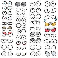 vector set of eyes