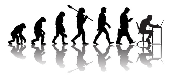 Theory of evolution of man
