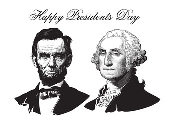 Abraham Lincoln and George Washington - obrazy, fototapety, plakaty