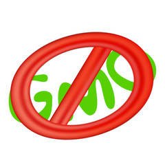 No GMOs, conceptual vector logo