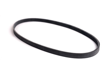Naklejka premium New Car alternator belt isolated on white background.