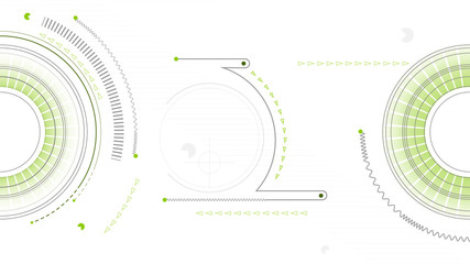Obraz premium Geometric technologies green background