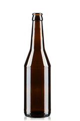 a bottle of beer on white