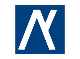 Letter A and N conjoined in a logo