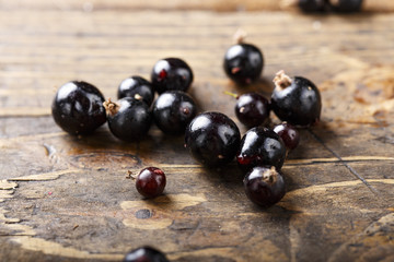 ripe currants closeup