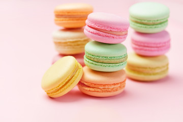Fototapeta na wymiar Sweets. Macarons Close Up