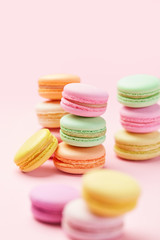 Fototapeta na wymiar Sweets. Macarons Close Up