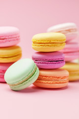 Obraz na płótnie Canvas Sweets. Macarons Close Up